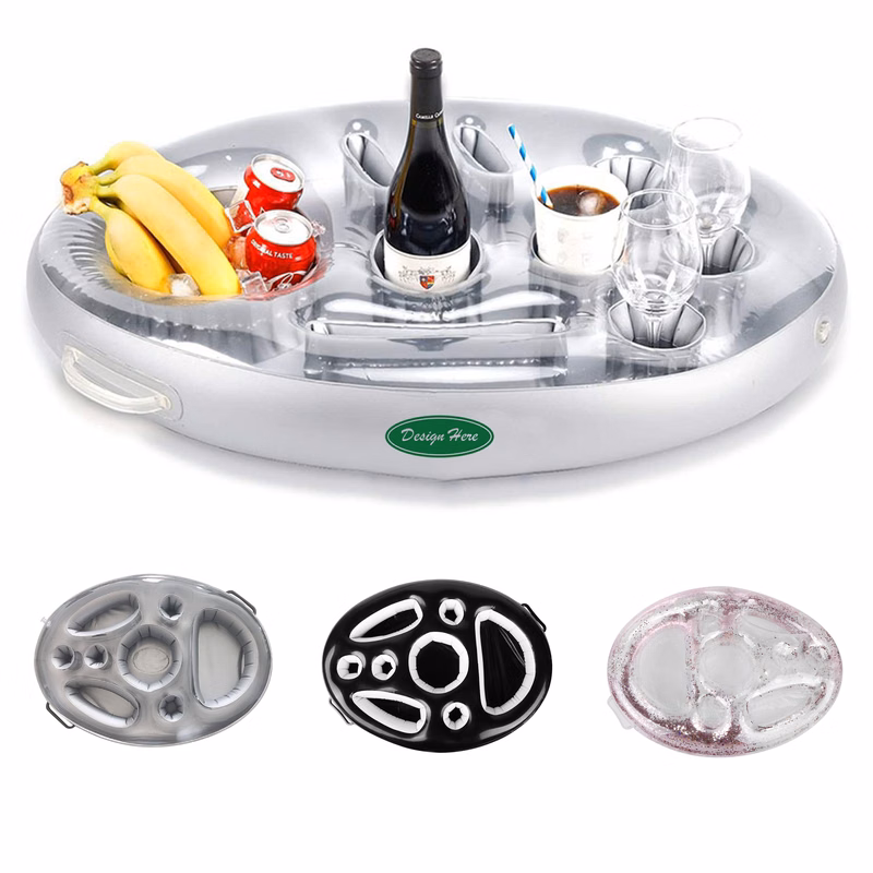 PVC Pool Float Tray for Snacks and Beverages