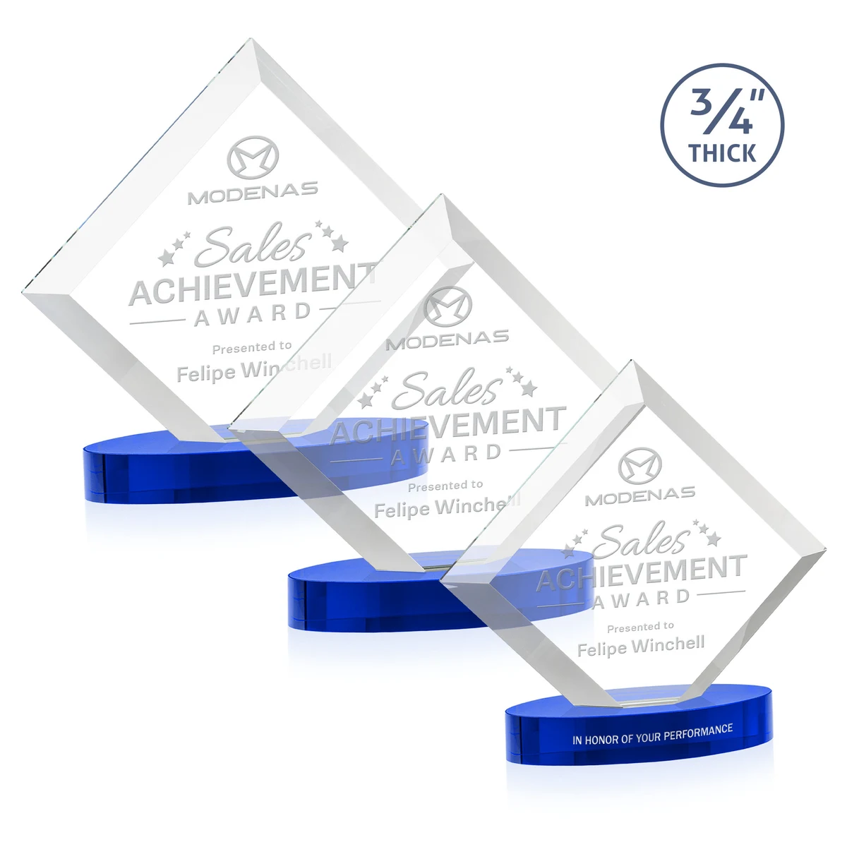 Belaire Award on Alberton Base - Blue 1