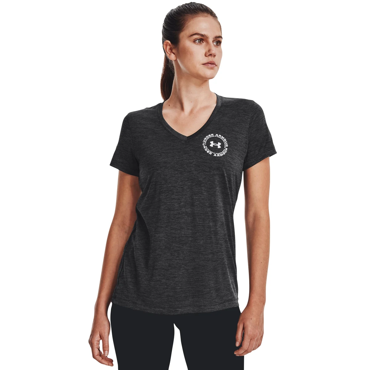 UA Tech Twist Crest Women's Short Sleeve 1