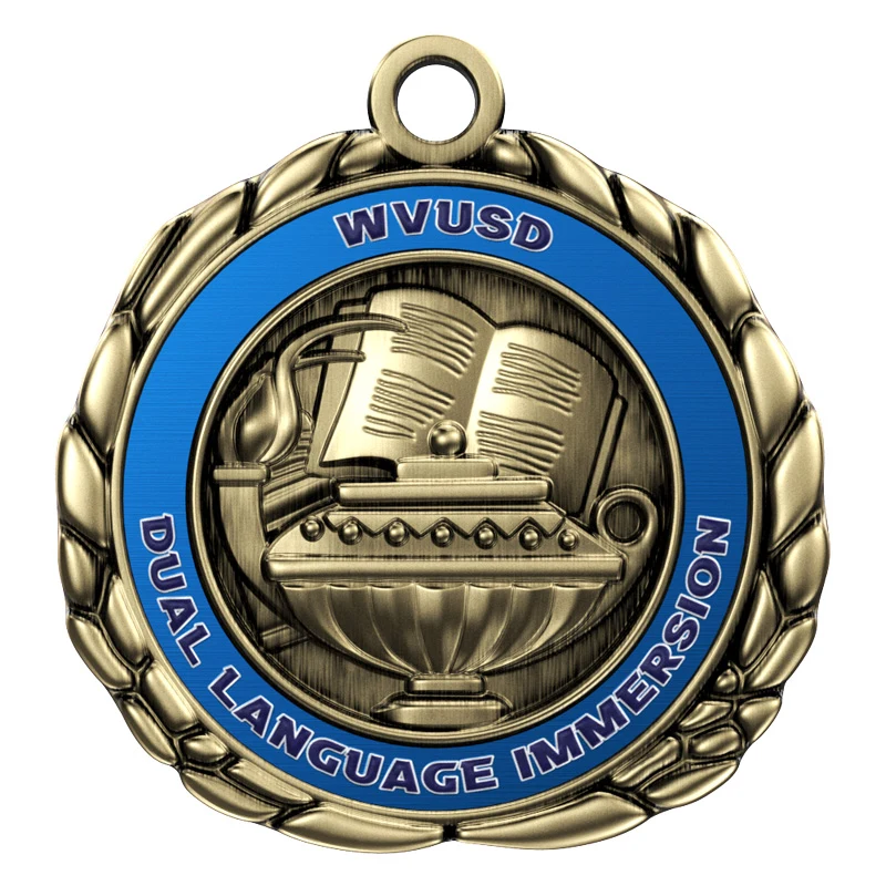 Express Vibraprint™ Book & Lamp Quali-Craft Medallion (2-1/2") 1