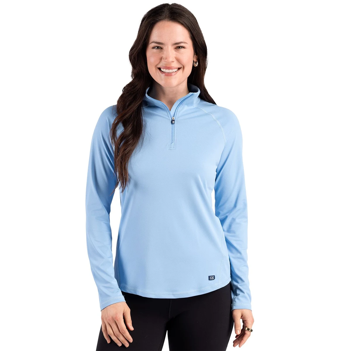 Cutter & Buck Prospect Recycled Featherlight Stretch Womens Quarter Zip 1