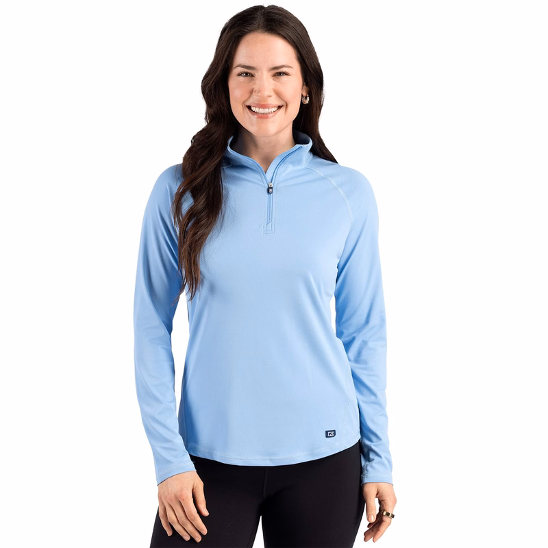 Cutter & Buck Prospect Recycled Featherlight Stretch Womens Quarter Zip