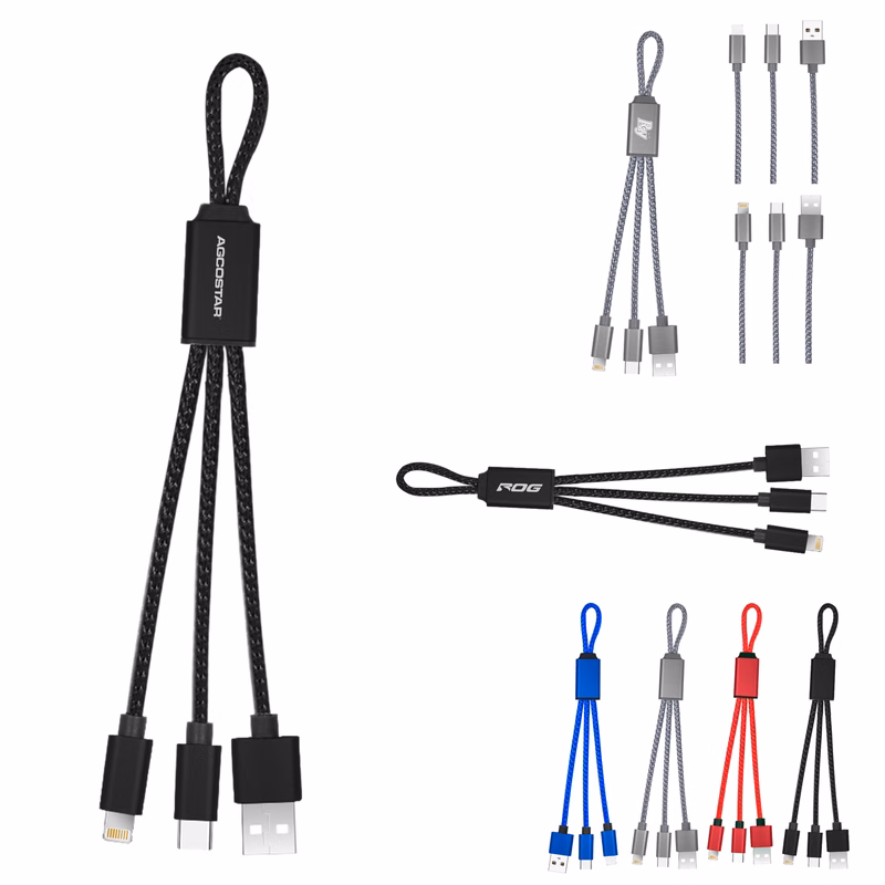 TriLoop 3-in-1 Braided Keychain Cable