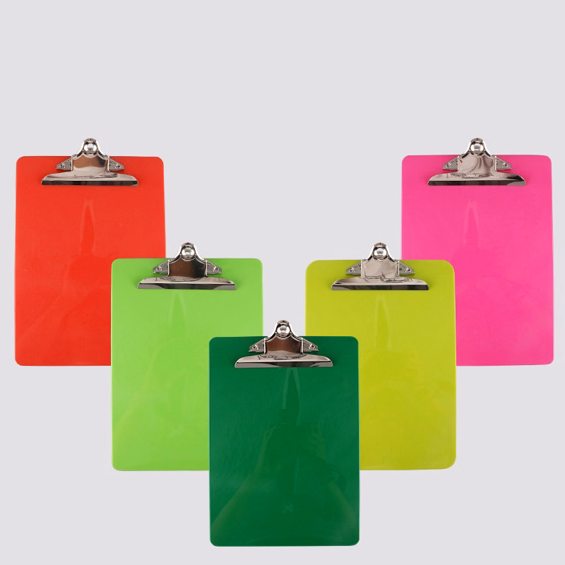 Plastic Clipboards with Sturdy Metal Clip