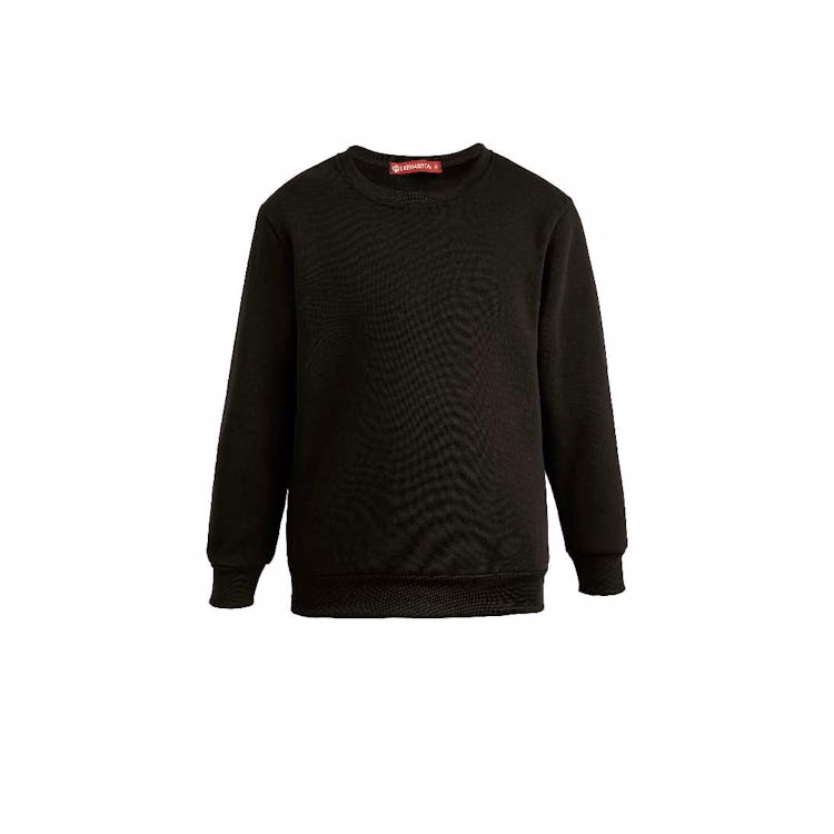 Kids Fleece Crew Neck Sweatshirts - Size 10 Black