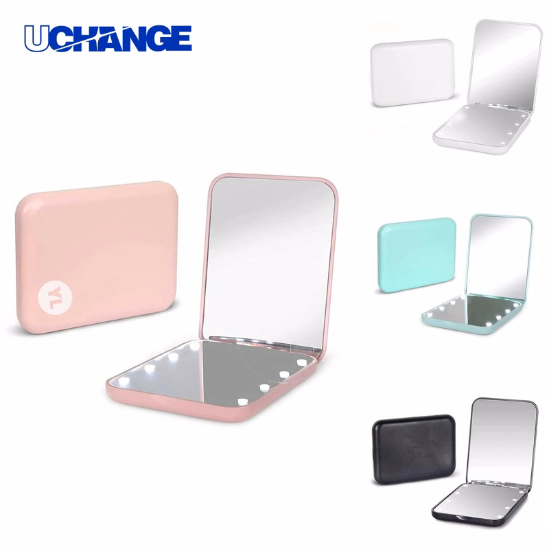 LED Travel Makeup Mirror with Dual Magnification