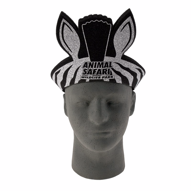 12" Foam Zebra Visor