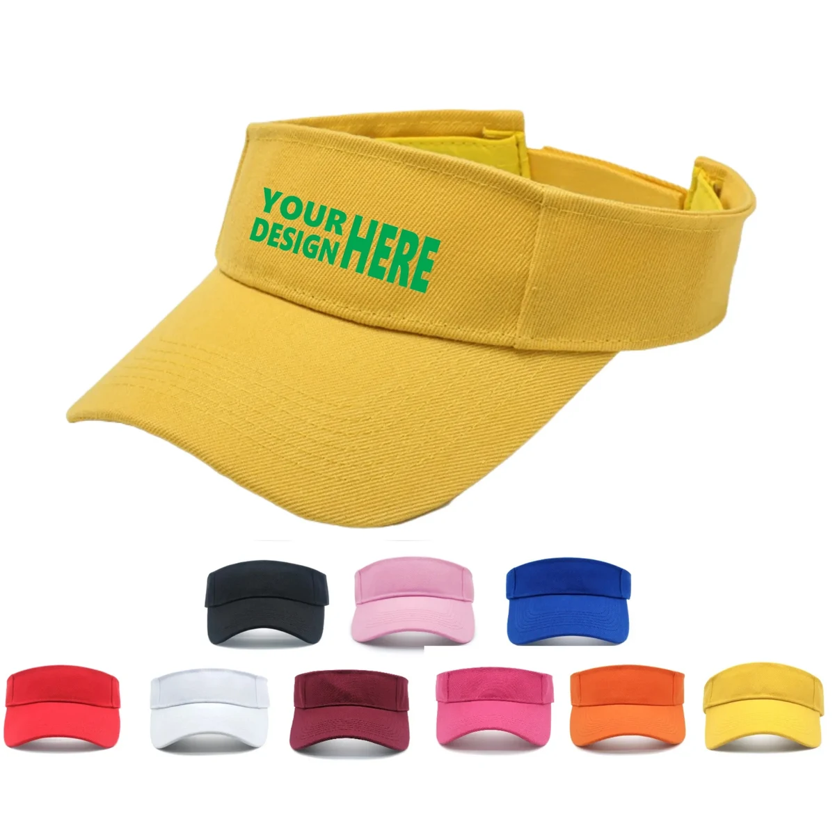Sport Wear Polyester Athletic Visor Cap 1