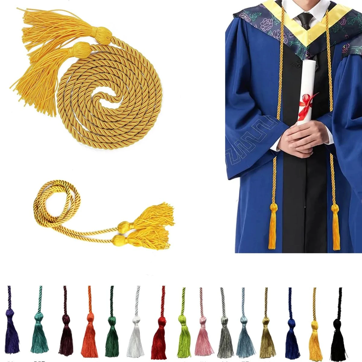 Double Tied Graduation Honor Cord MOQ 50 PCS 1
