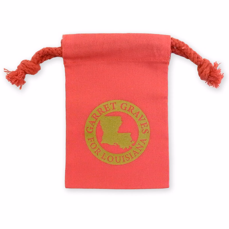 "RED" Series Cotton Drawstring Bags 4x6"
