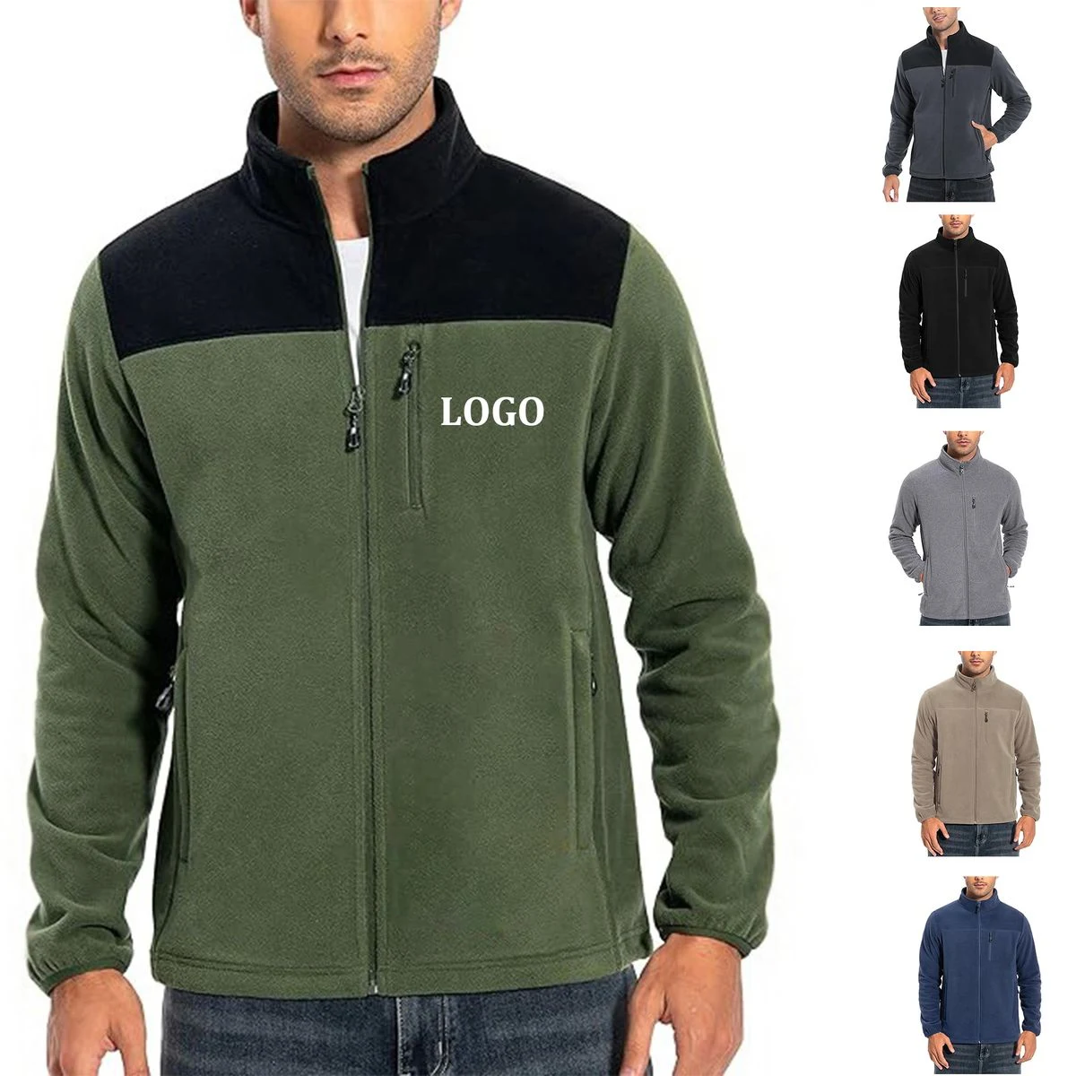Men Lightweight Polar Fleece Jacket 1