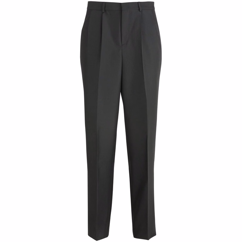Mens Pleated Front Poly/Wool Pant