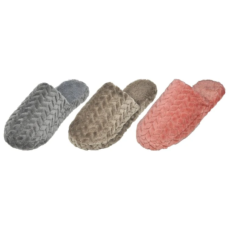 Women's Plush Slippers - Chevron S-XL 1
