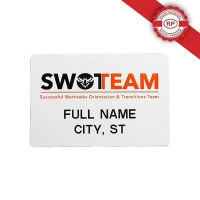 Deluxe Name Badge Custom Screened & Engraved (6-10 Square Inches) 1