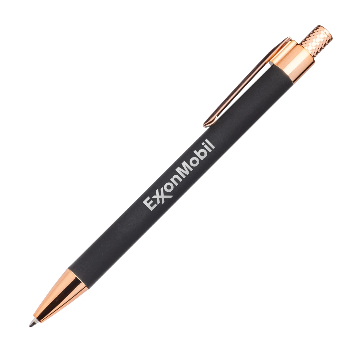 Avison Clicker Ballpoint Pen w/Rose Gold Accents, custom pen with logo imprint 1