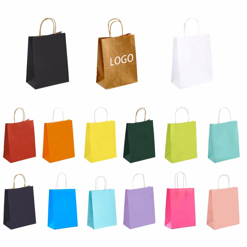 Blank Kraft Paper Gift Shopping Carry Handbag