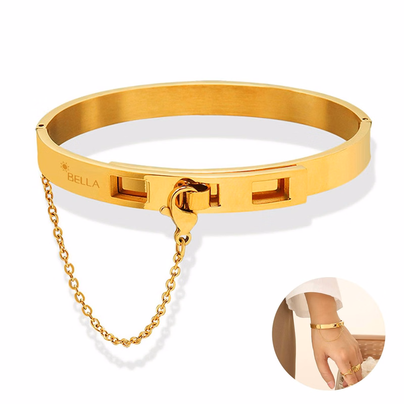 Titanium Steel Chain Tassel Buckle Bracelet