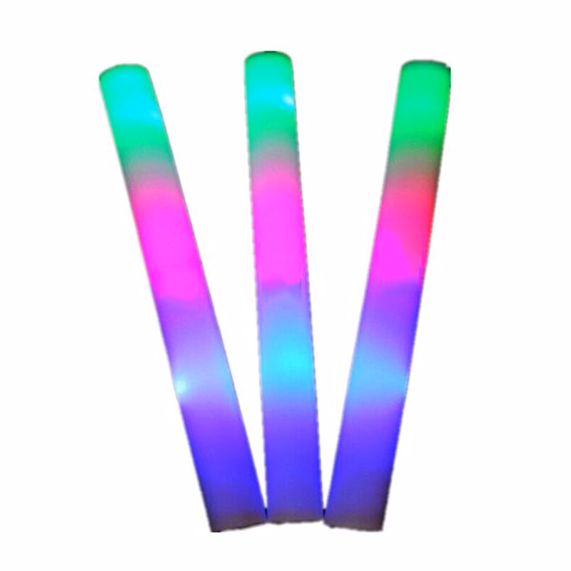 LED Light UP Foam Glow Sticks Baton Wands