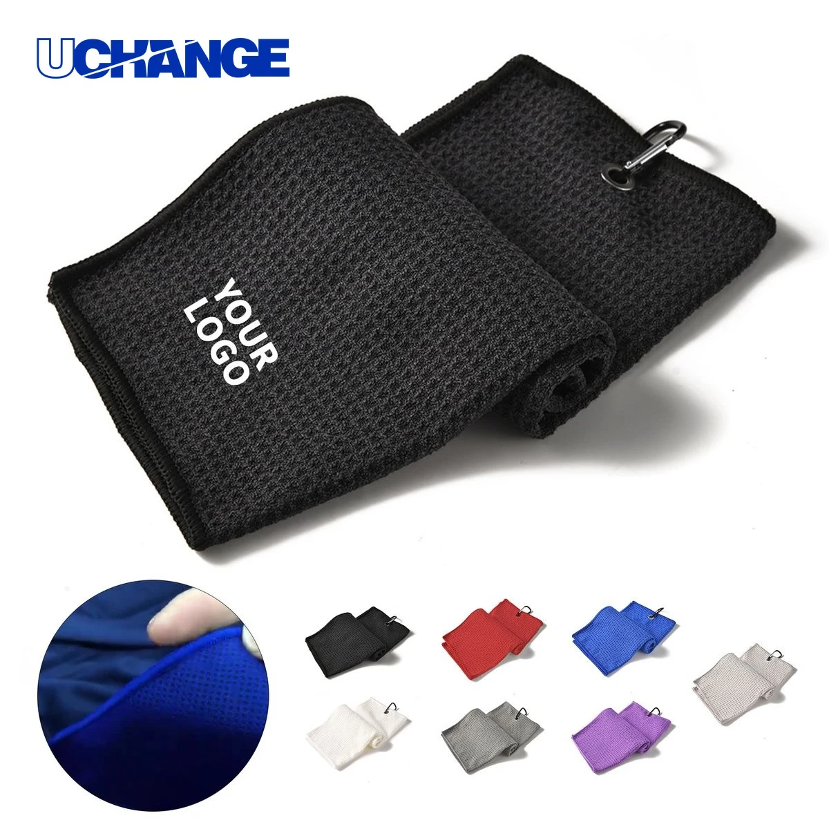 Microfiber Sports Towel with Carabiner 1