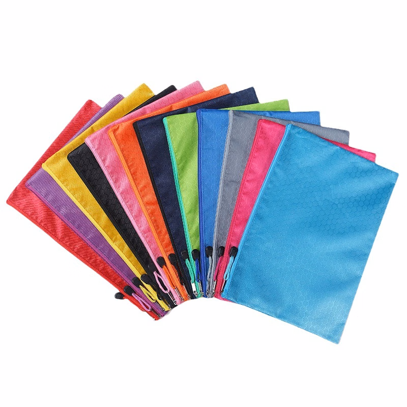 Oxford Cloth Football Pattern Zipper Waterproof File Bag