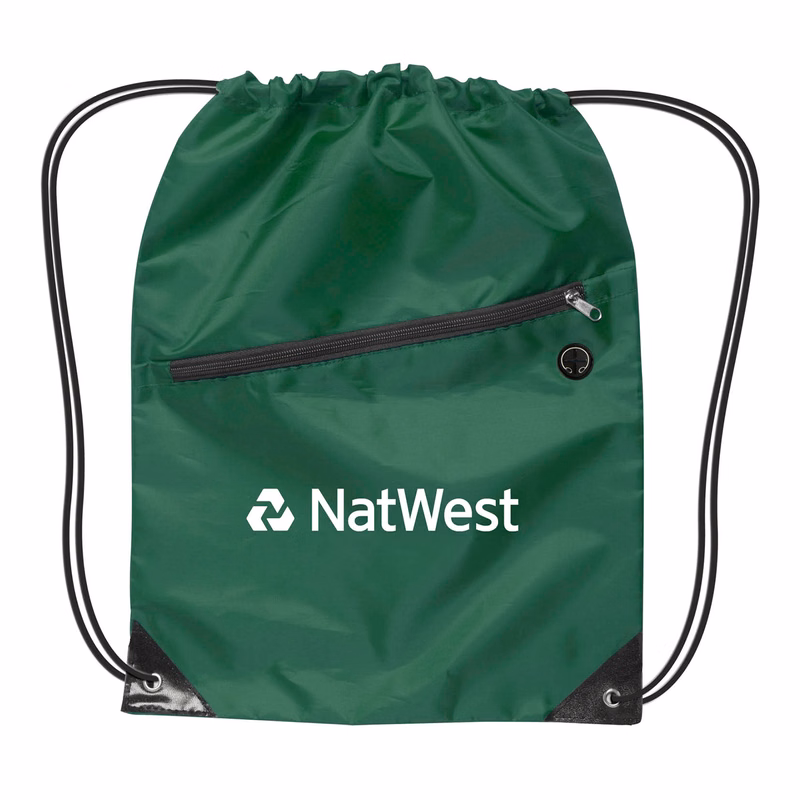 Drawstring Backpacks With Earbud Port