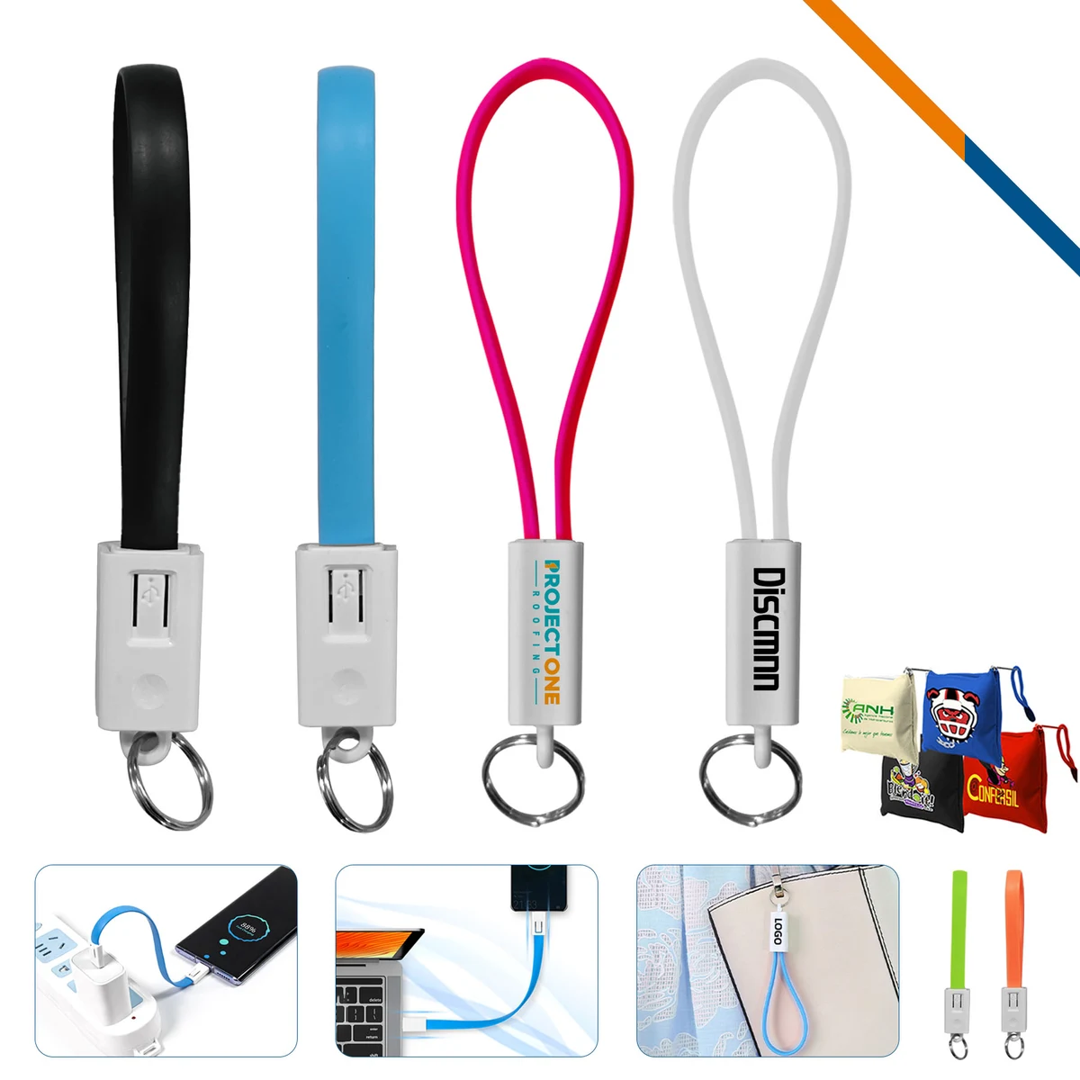 LinkNip Keychain PD60W Fast Charging Data Transfer Cable 1