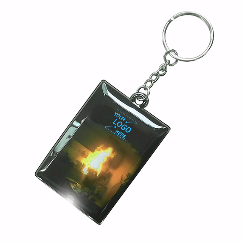 Personalized Rectangle PVC LED Keychain