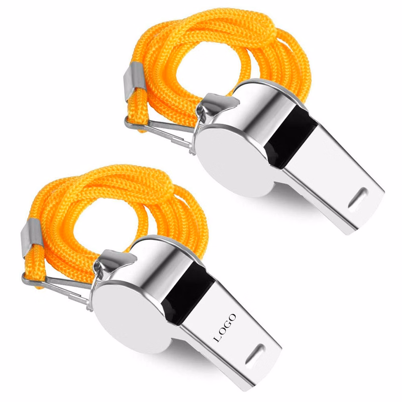 Metal Whistles with Lanyard