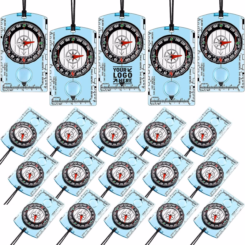 20 Pcs Acrylic Orienteering Navigation Backpacking Boy Scout Hiking Map Reading Compass