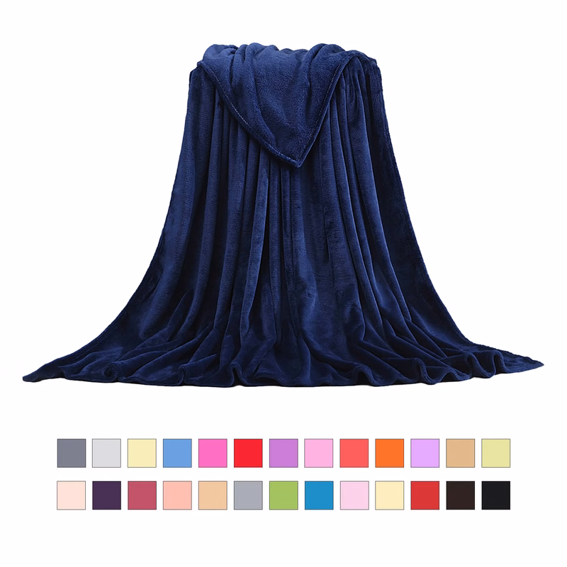 Cozy Fleece Throw Blanket Mul Sizes Avail