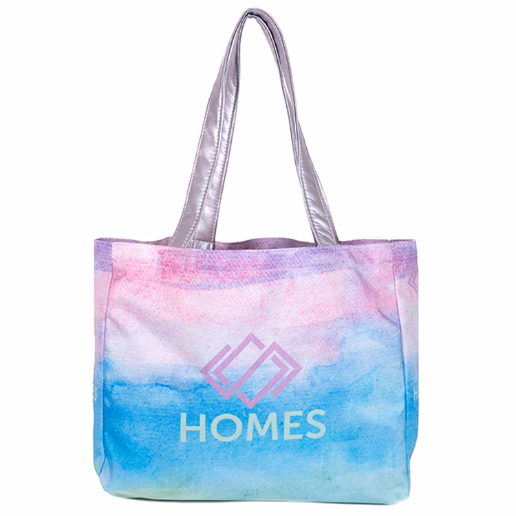 Small Full Side Gusset Creative Handle Tote (12"H x 14"W x 4"D)