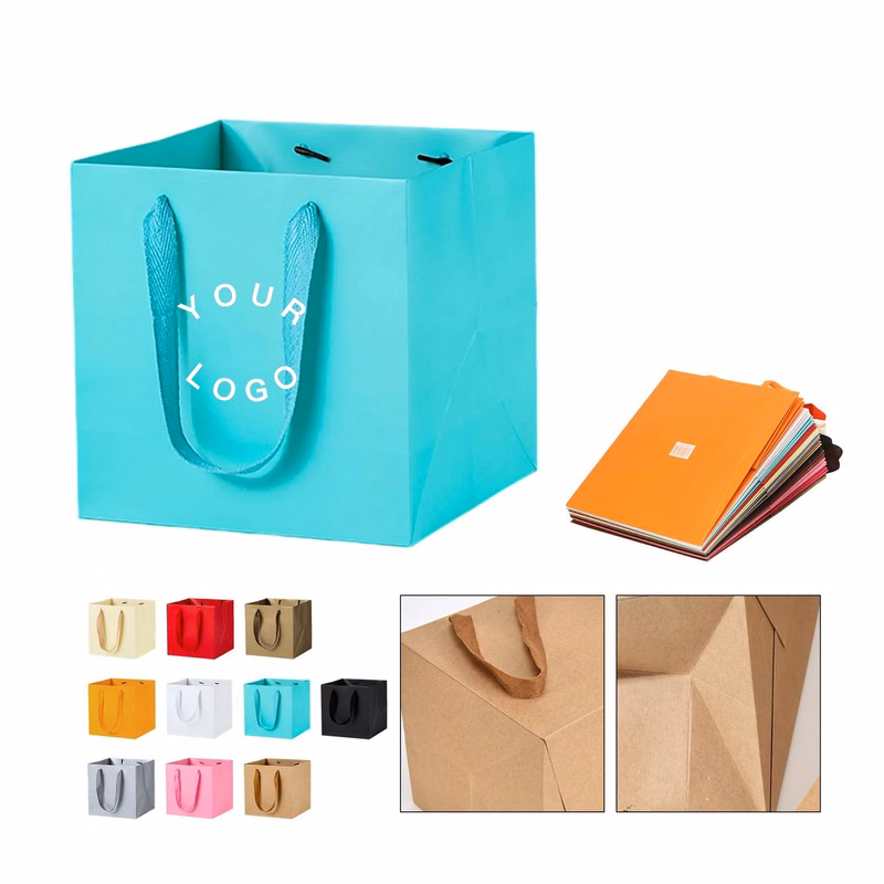 Small Kraft Paper Tote Bag with Cotton Twill Handles