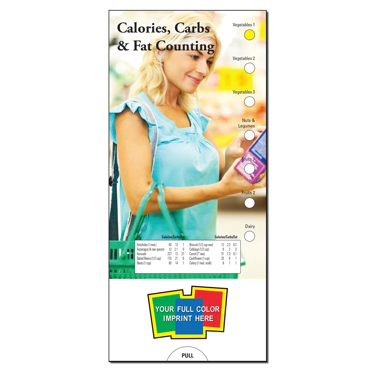SLIDE CHART - Calories, Carbs & Fat Counting Slide Chart 1