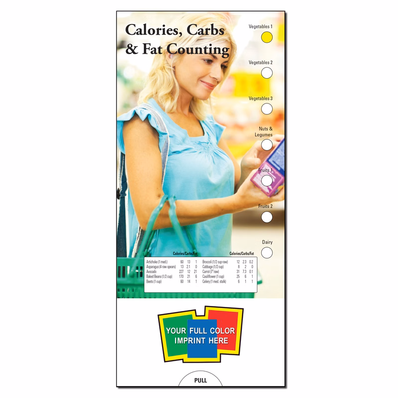 SLIDE CHART - Calories, Carbs & Fat Counting Slide Chart