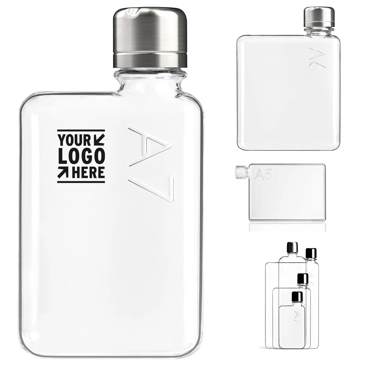 A7 6oz BPA Free The Flat Water Bottle Designed To Fit In Your Bag 1