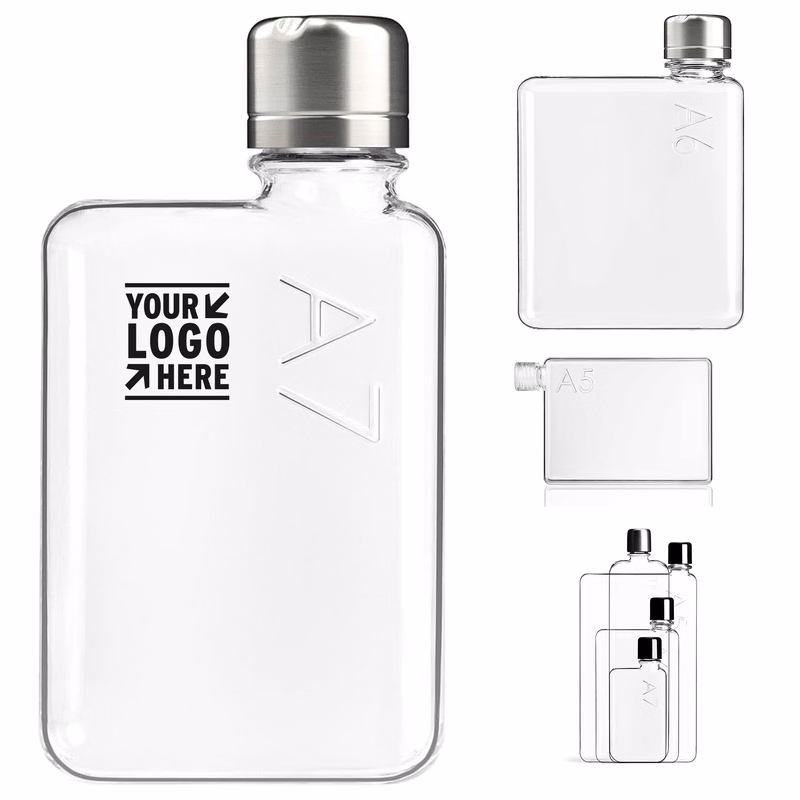 A7 6oz BPA Free The Flat Water Bottle Designed To Fit In Your Bag