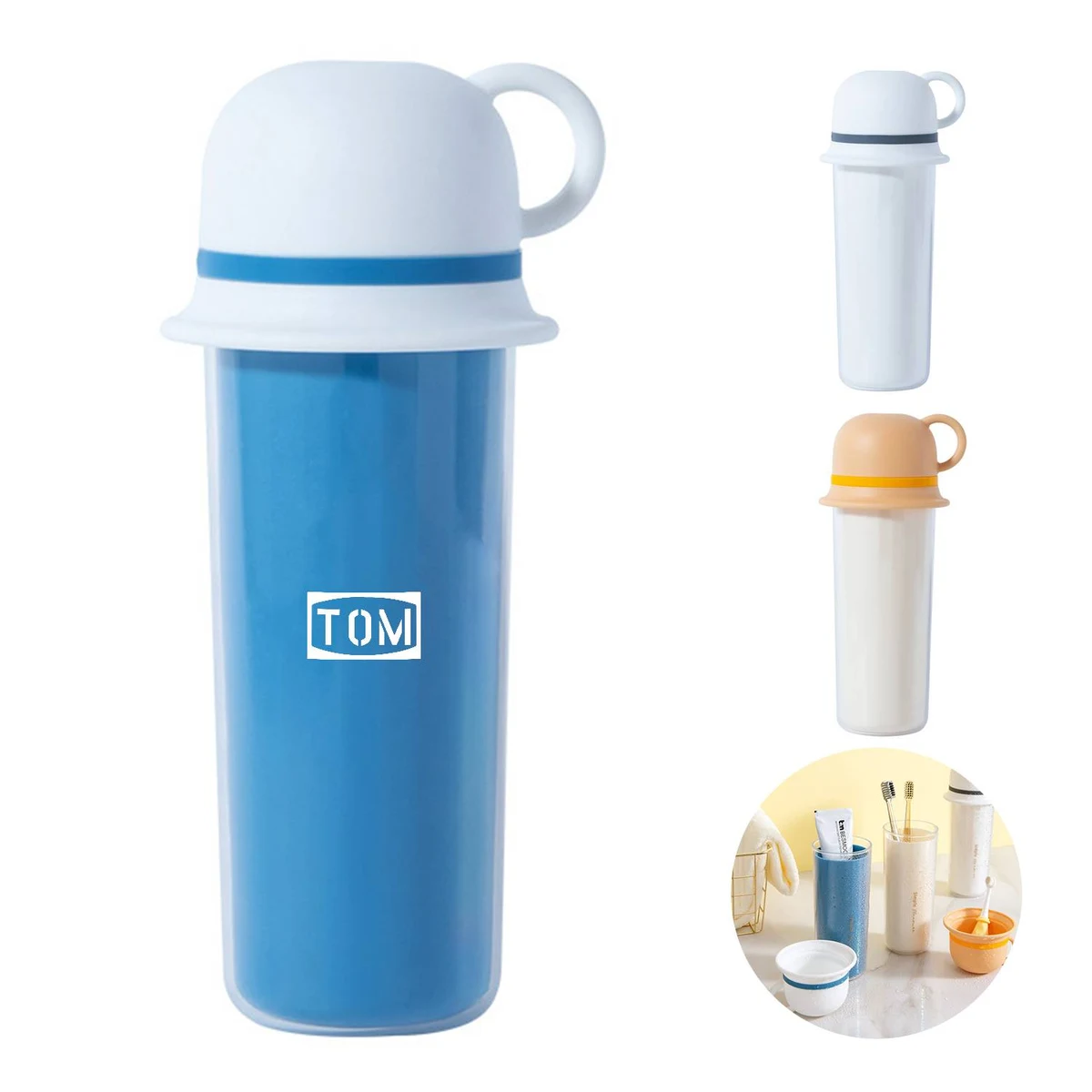 Three In One Portable Travel Toothbrushmouthwash Cup 1