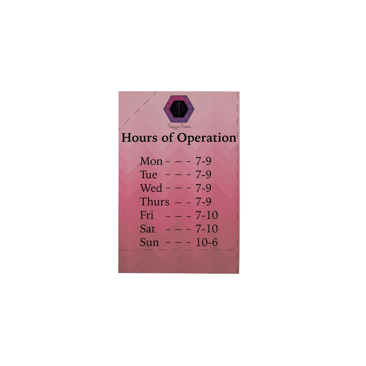 12" x 18" Opaque Window Cling 1