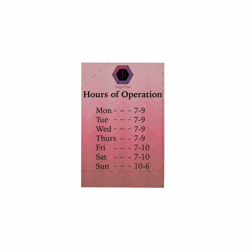 12" x 18" Opaque Window Cling