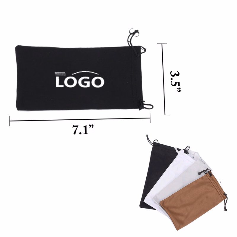 Thick Microfiber Drawstring Eyewear Pouch