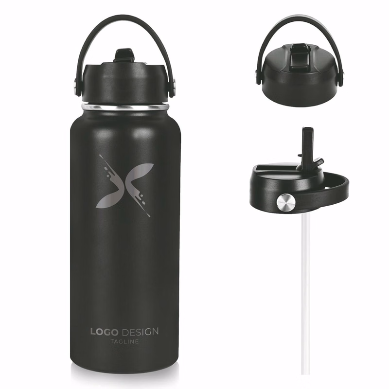 Water Bottle Insulated Water Bottle Cycling Bottles, Outdoor Stainless Steel Leak Proof 32oz