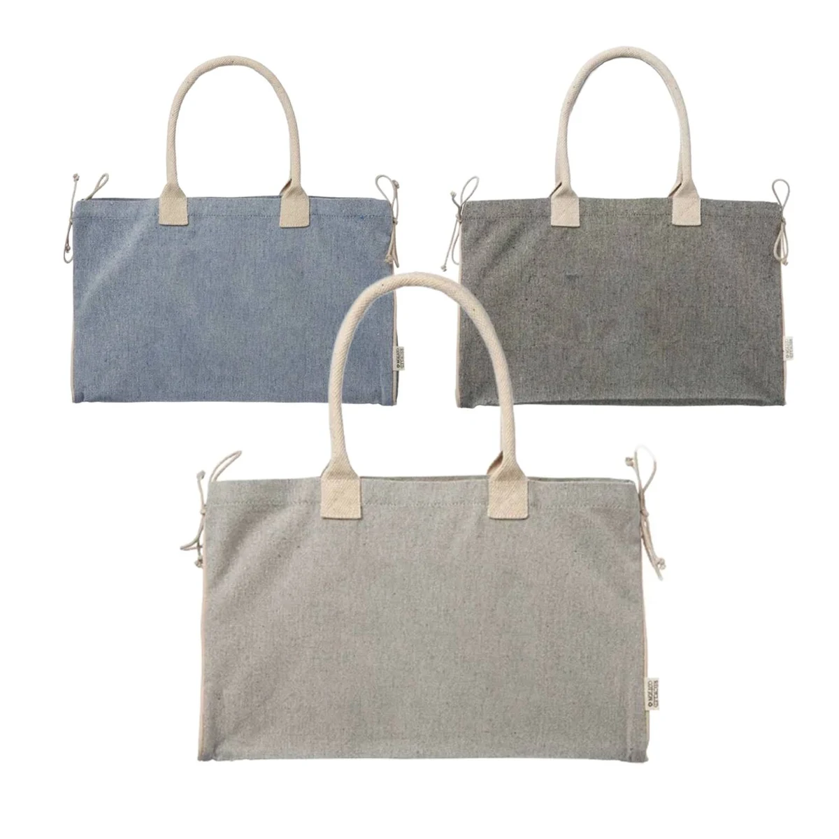 Recycled Cotton Canvas Bag, custom tote bag with logo imprint 1