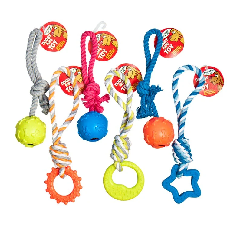 Dog Rope Chew Toys - Assorted Colors & Chew Ring 1