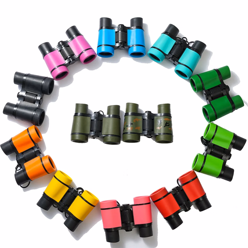 4X Children'S Zoom Anti-Slip Binoculars