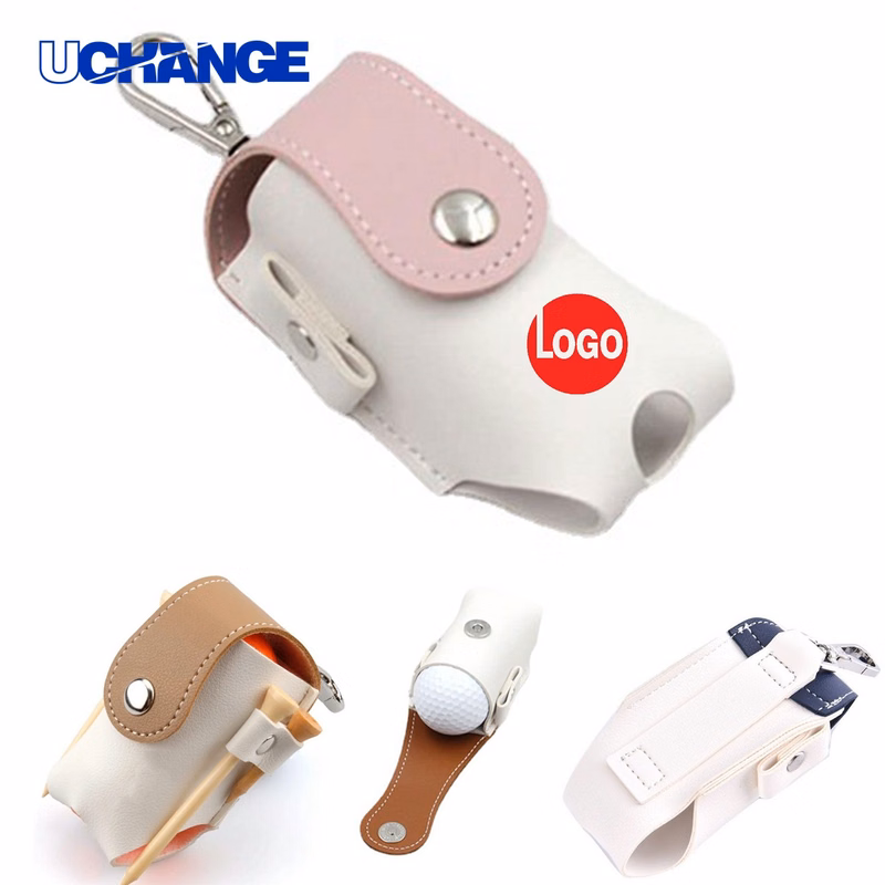 Golf PU Leather Belt Bag With Keychain
