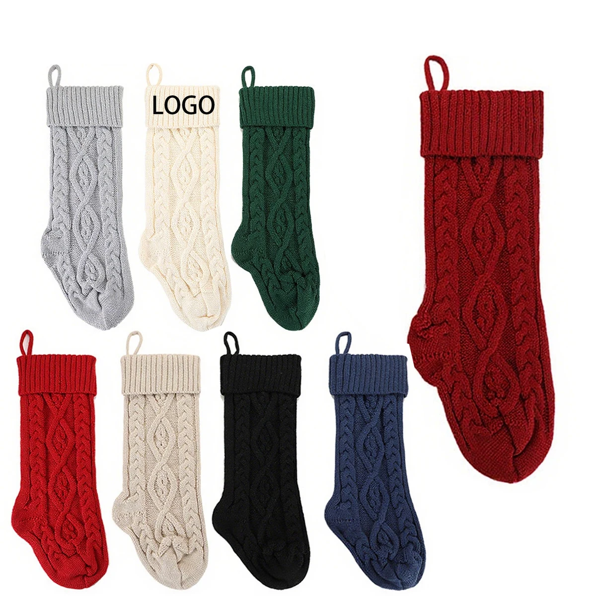 18 Inches Knitted Christmas Gift Stockings 1