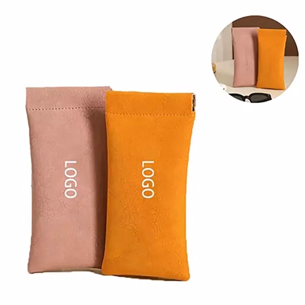 Custom PU Leather Eyeglass Pouch 6.7 inch — Premium Protective Travel Accessory