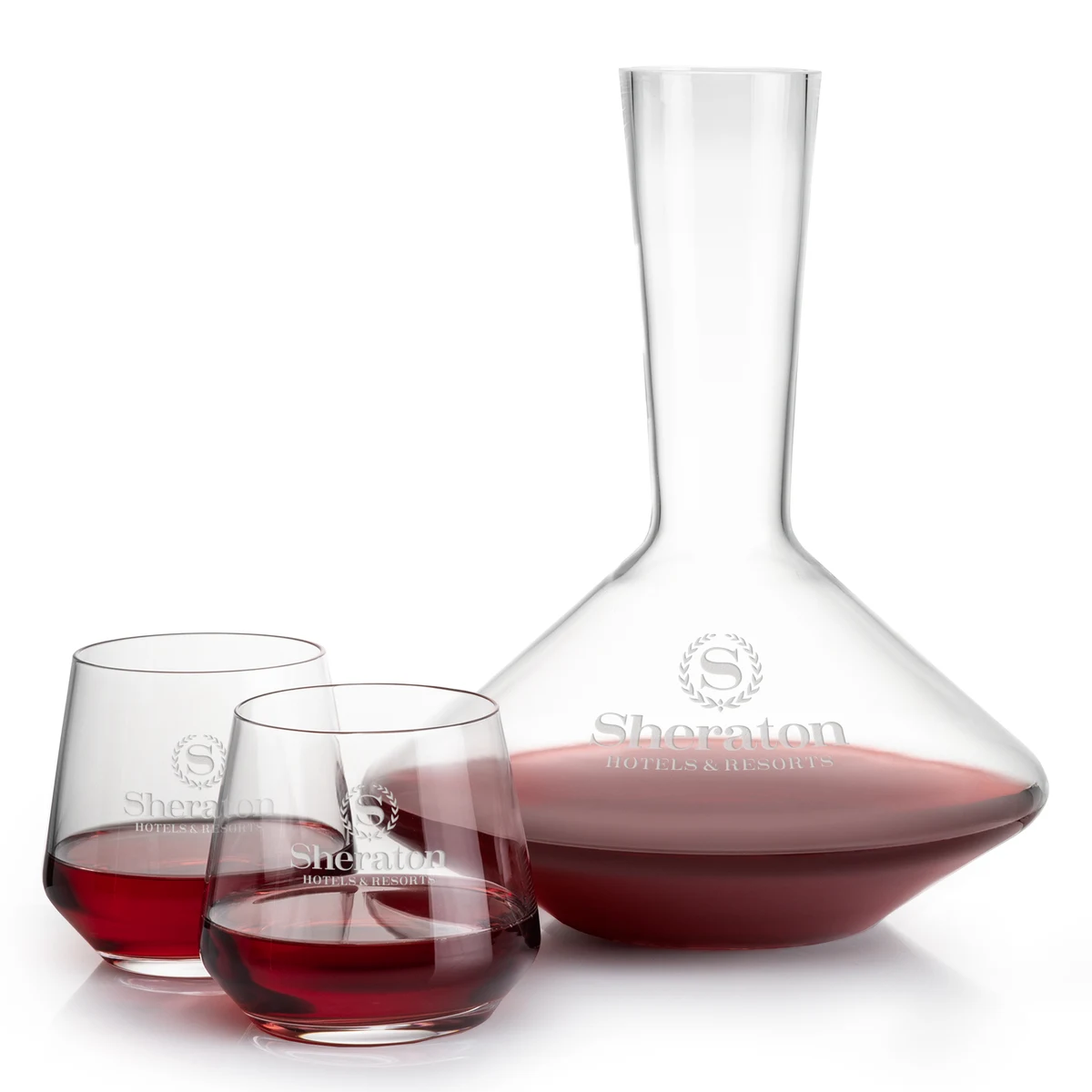 Tucson Carafe & Stemless Wine Set 1