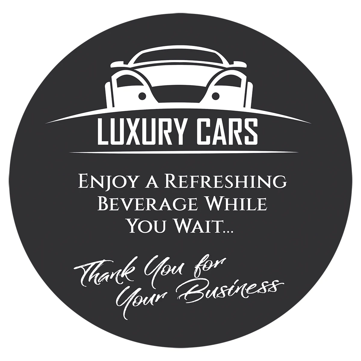 3 3/4" Round Black/White Silicone Coaster 1