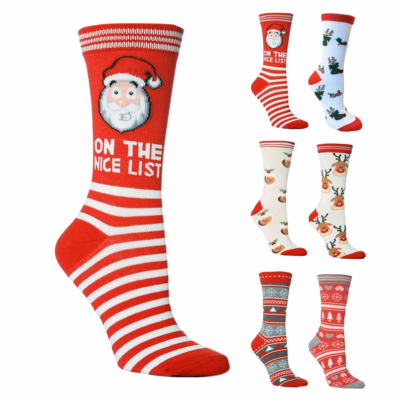 Home Christmas Slipper Socks Winter Soft Cotton